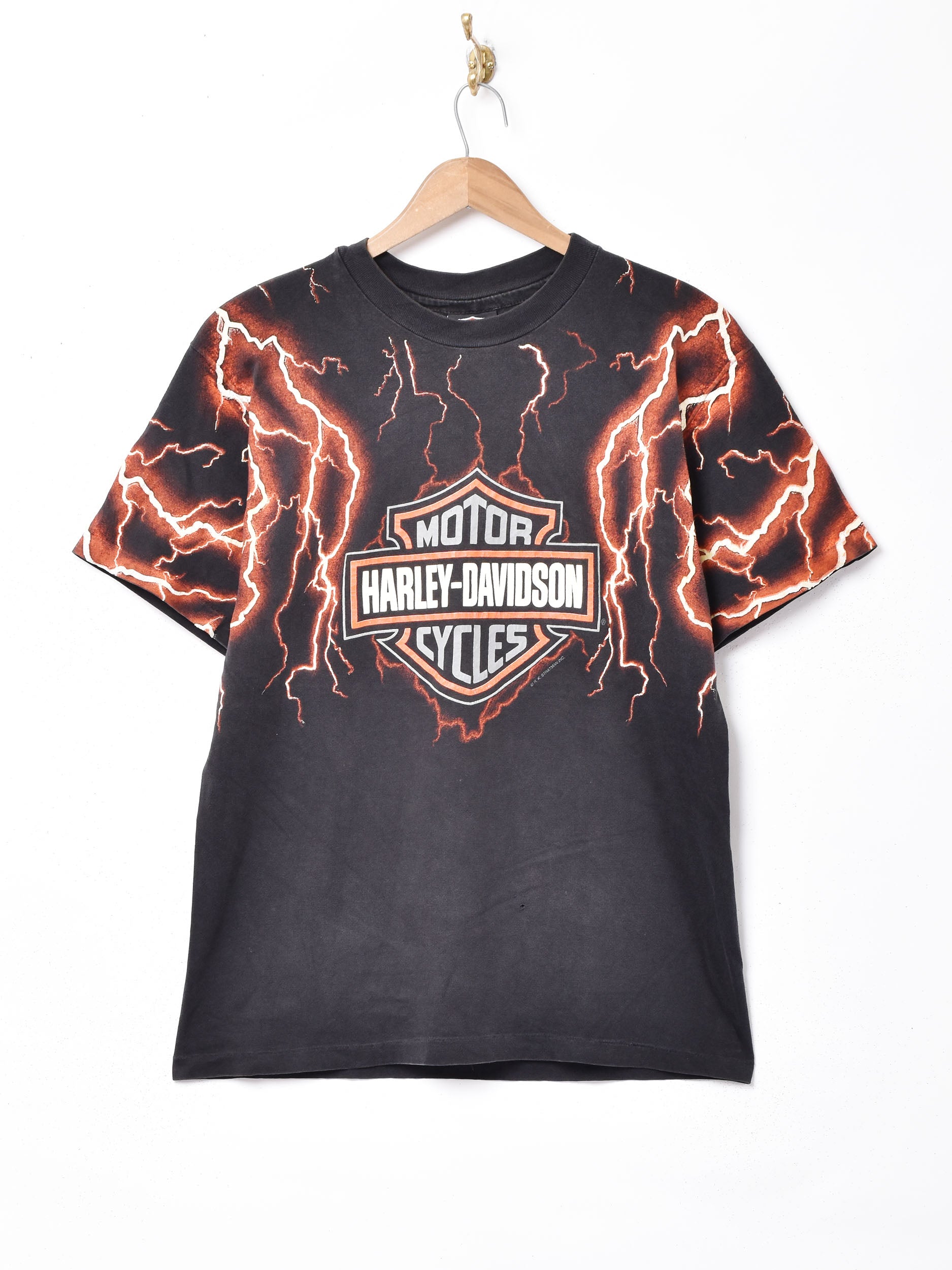 HARLEY DAVIDSON」イナズマプリントTシャツ – 古着屋Top of the Hillの