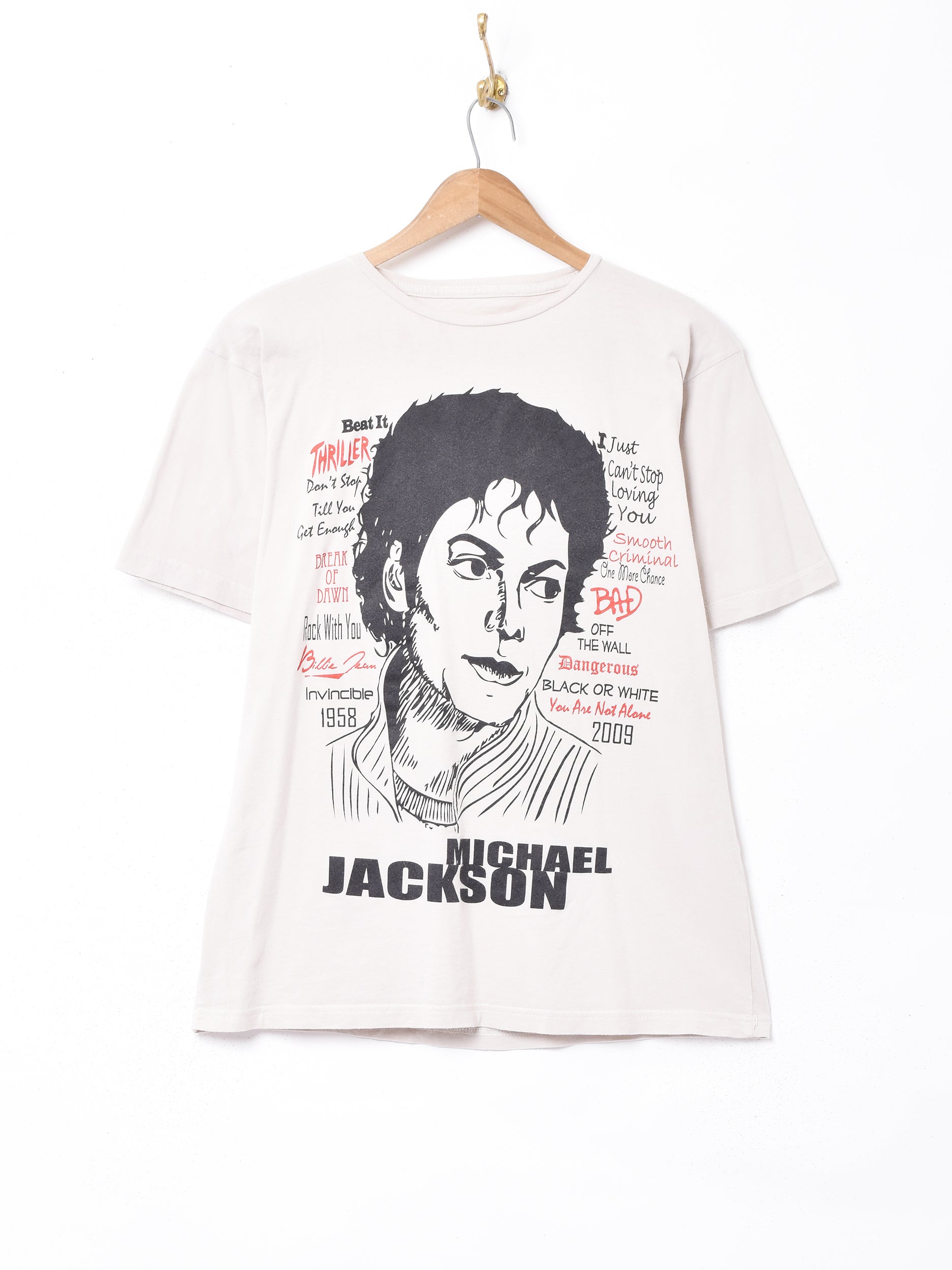 Michael Jackson イラストプリントTシャツ – 古着屋Top of the Hillの