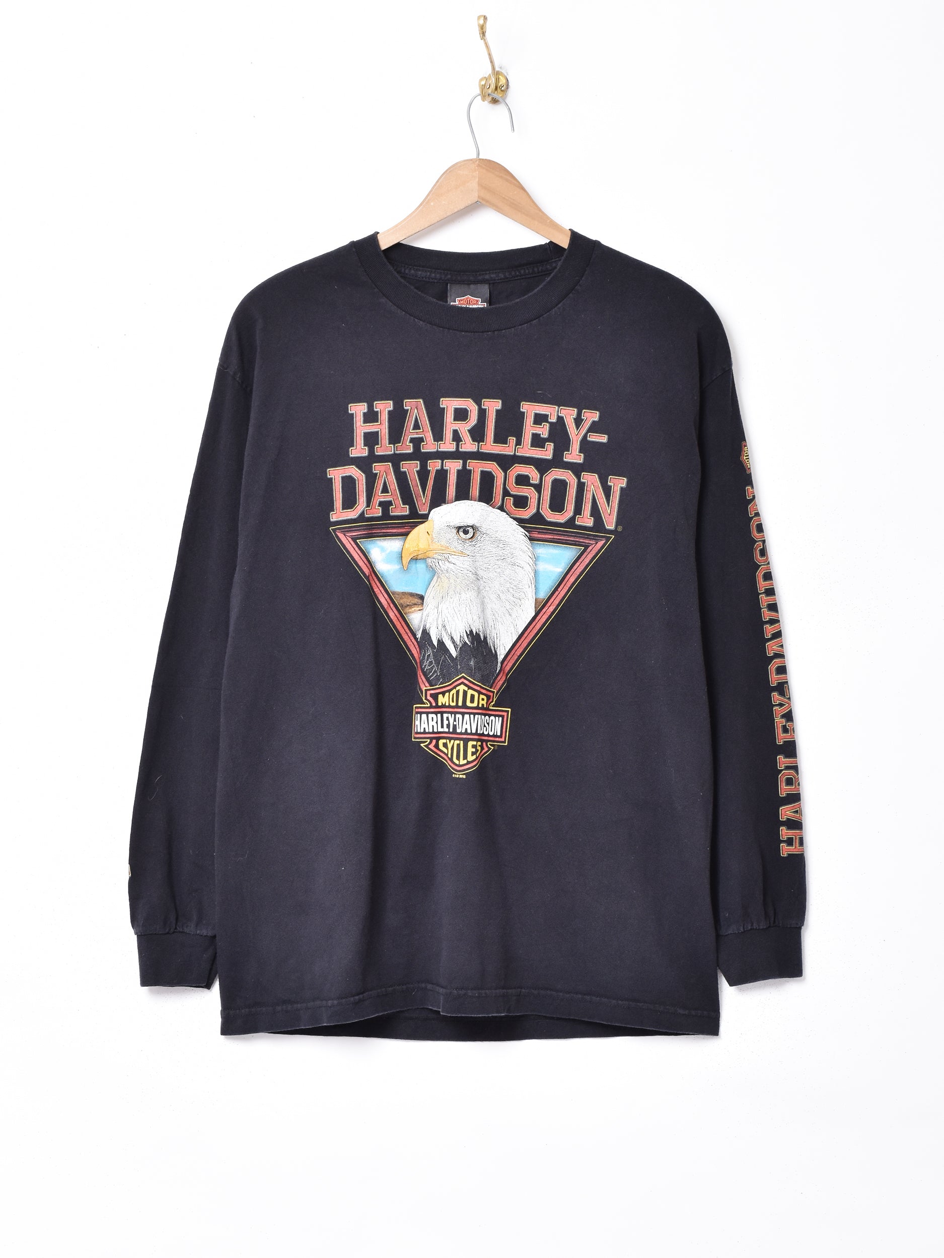 B*N様 Harley-Davidson 長袖 Tシャツ バー＆シールドラグランロングスリーブTシャツ -ハーレー