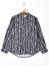TEMPTATIONシザープリント総柄シャツ
