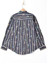 TEMPTATIONシザープリント総柄シャツ