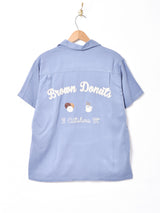 【3色展開】Backers ドーナツ刺繍 レーヨンシャツ