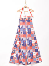 70s パッチワークデザイン  スリーブレスワンピース