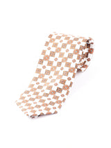 【3色展開】幾何学柄ネクタイ ネイビー