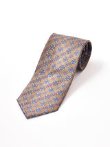 【3色展開】幾何学柄ネクタイ ネイビー