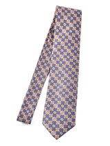 【3色展開】幾何学柄ネクタイ ネイビー