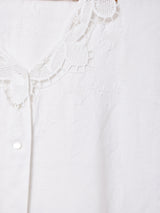 カットワーク リネントップス