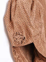 パフスリーブ ペプラムブラウス