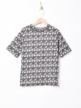 【2色展開】Meridianフラワーパターン 半袖カットソー