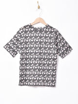 【2色展開】Meridianフラワーパターン 半袖カットソー