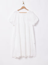 【2色展開】Meridianカットワークレース パフスリーブワンピース