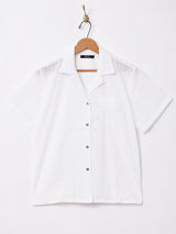 Meridianフラワーストライプオープンカラーシャツ