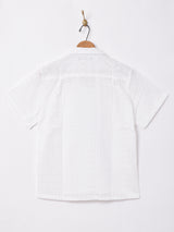 Meridianフラワーストライプオープンカラーシャツ