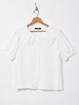 ビッグカラー 半袖ブラウス