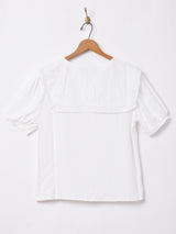 ビッグカラー 半袖ブラウス