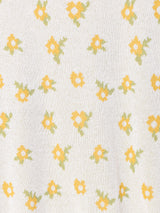 Meridianフラワーパターン 半袖 サマーニットトップス