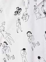 Elcaminoイラストプリント 総柄 半袖シャツ