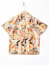 Emerald Motelブラジリアンパターン オープンカラー 半袖シャツ