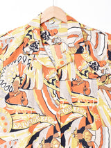 Emerald Motelブラジリアンパターン オープンカラー 半袖シャツ