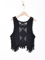 【5色展開】Meridianクロシェニットトップス