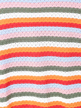 Elcaminoマルチボーダー 半袖ニットトップス