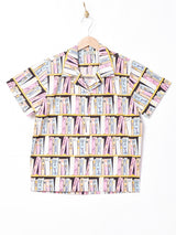 Emerald Motelブック 総柄 オープンカラー 半袖シャツ