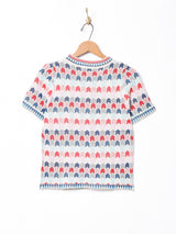 Elcamino総柄 ラメニットトップス