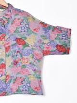 花柄半袖シャツ