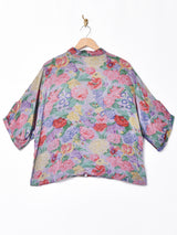 花柄半袖シャツ