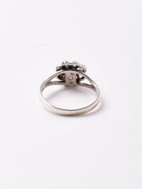 ブラックフラワー シルバーリング