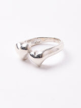 ダブルハート シルバーリング