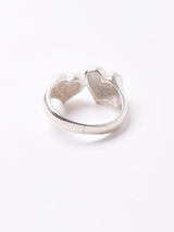 ダブルハート シルバーリング