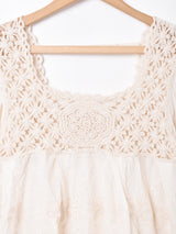 Elcaminoクロシェ切替 刺繍チュニック