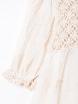 Elcaminoクロシェ切替 刺繍チュニック