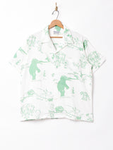 【2色展開】TEMPTATIONサーカスパターン オープンカラー 半袖シャツ