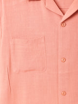 【5色展開】Backersリネンミックス オープンカラー 半袖シャツ