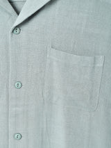 【5色展開】Backersリネンミックス オープンカラー 半袖シャツ