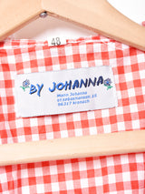 ギンガムチェック ぺプラムトップス