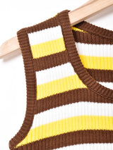 ボーダー ニットタンクトップ