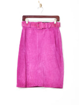 ベルト付き カラースエードスカート