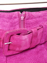 ベルト付き カラースエードスカート