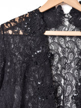 パワーショルダー レースカーディガン