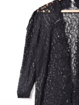 パワーショルダー レースカーディガン