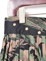 ドイツ製 ボタニカル柄 フレアスカート