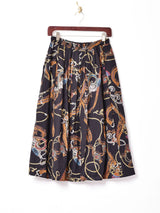 ベルト柄 フレアスカート