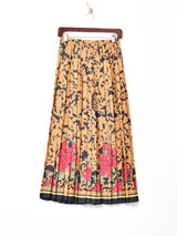 総柄 プリーツスカート