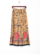 総柄 プリーツスカート