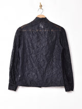 ボウタイ 長袖 レースブラウス