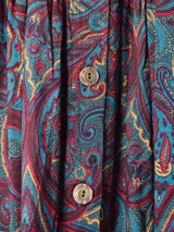 ペイズリー柄 フレアスカート