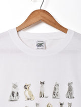 ドッグ&キャット プリント ロングスリーブTシャツ